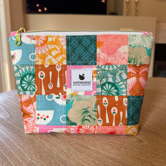 Tea Time Patchwork Pouch