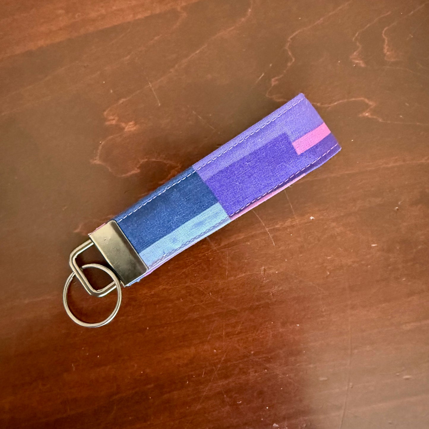 Purple Blocks Keychain