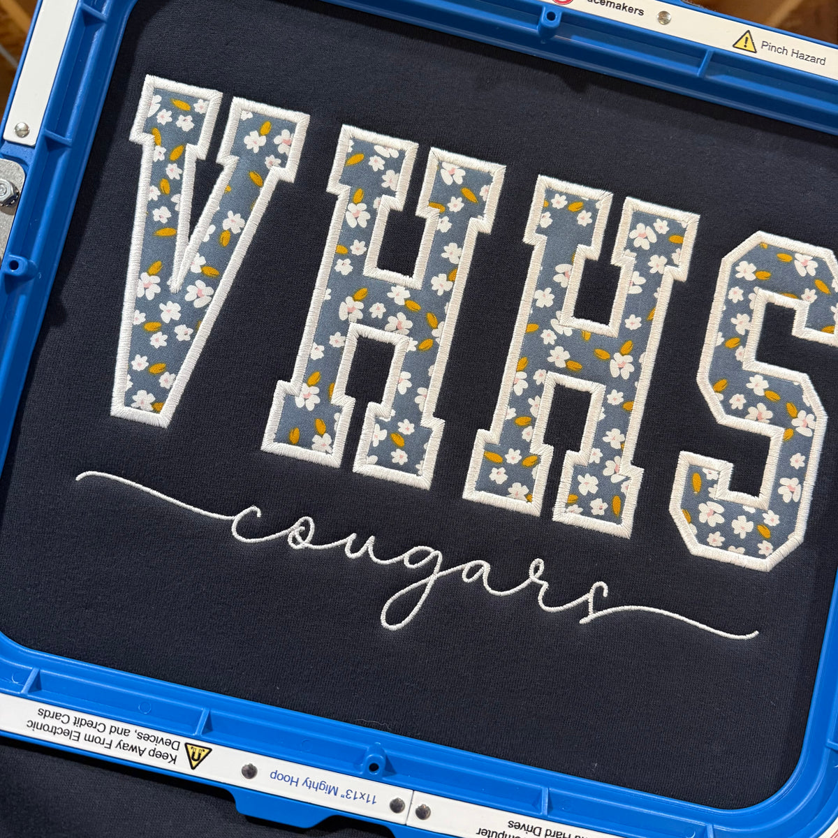 Custom VHHS Cougars Applique Sweatshirt