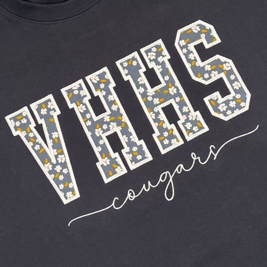 Custom VHHS Cougars Applique Sweatshirt