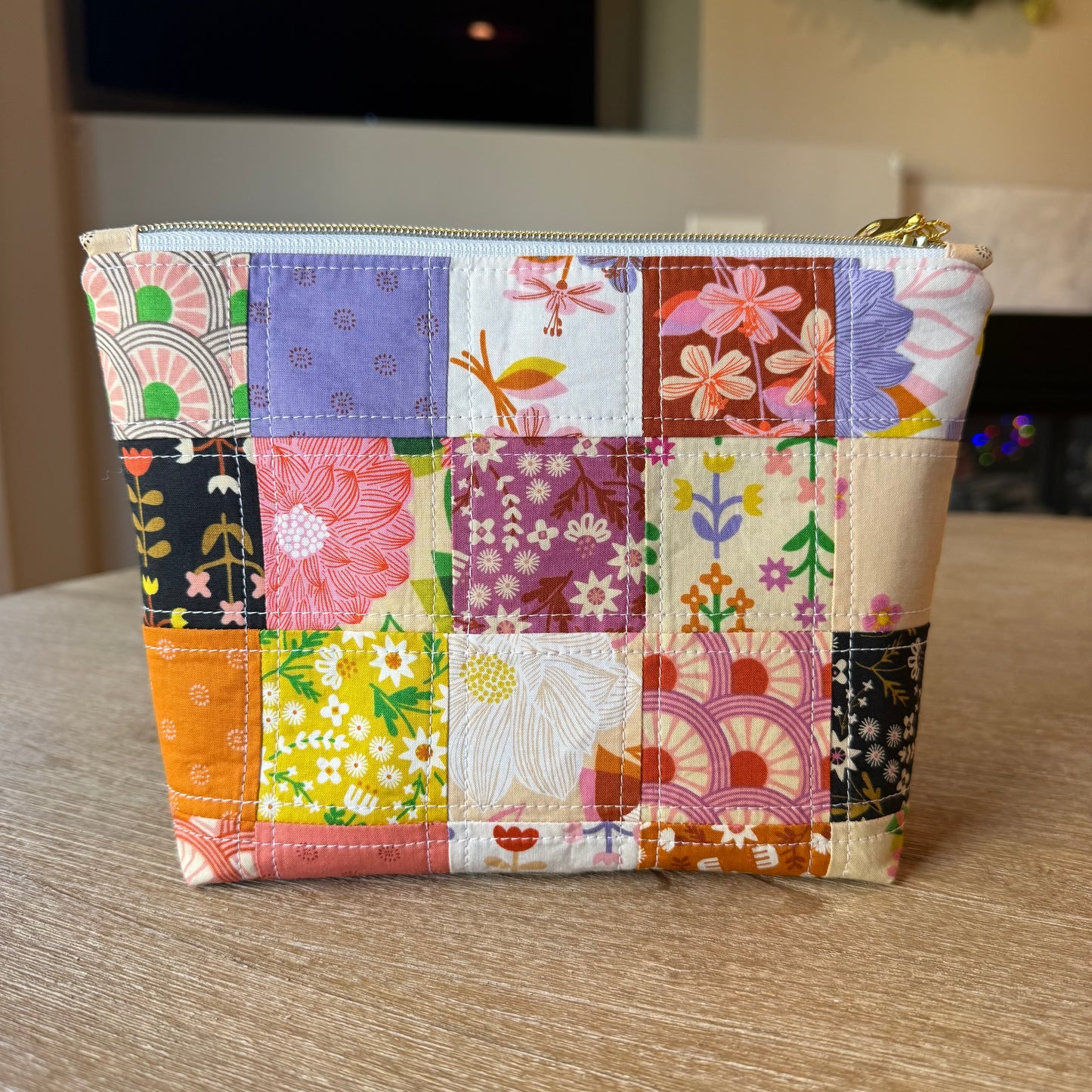 Favorite Flowers Patchwork Pouch