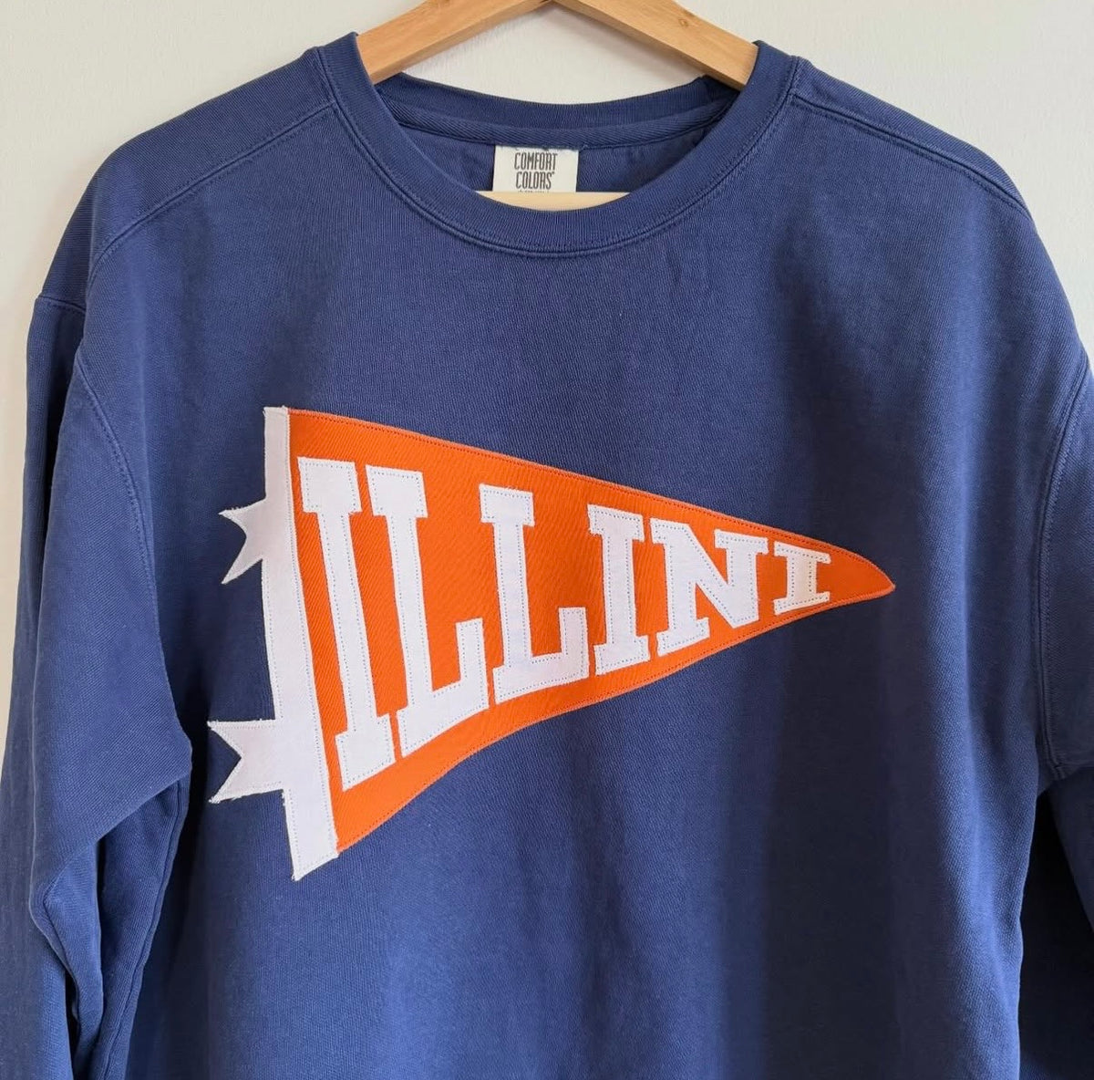 Custom Pennant Hand Appliqued Sweatshirt