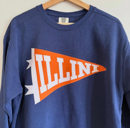 Custom Pennant Hand Appliqued Sweatshirt