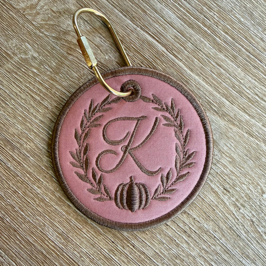 Custom Pumpkin Wreath Bag Tag