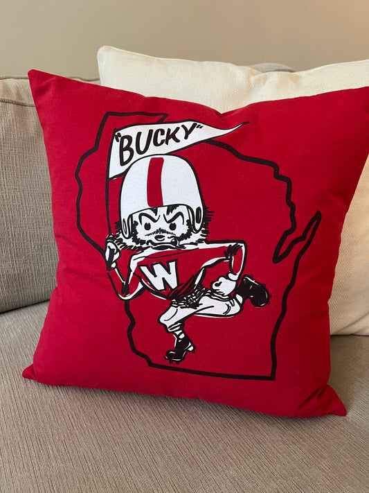 UW Bucky T-Shirt Pillow