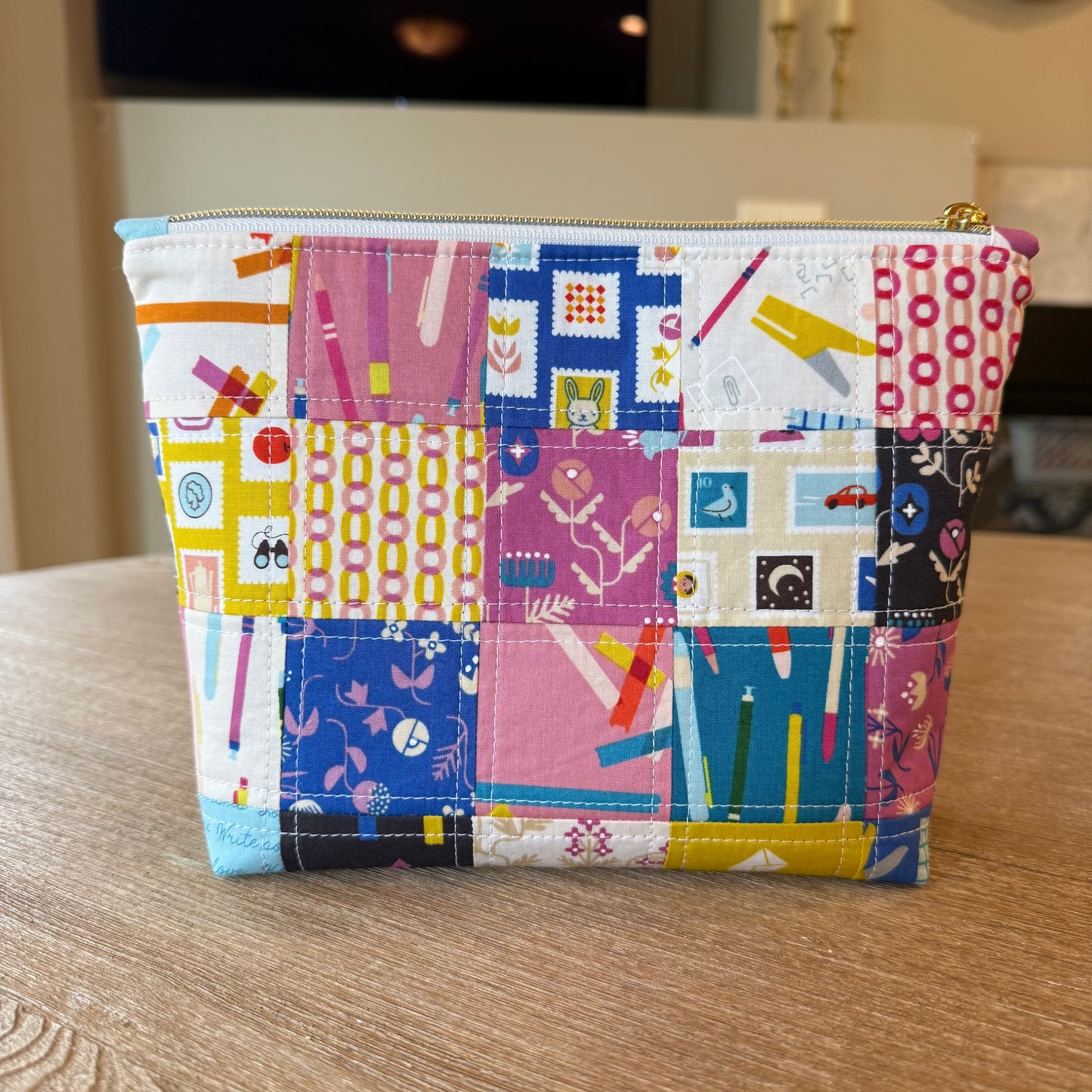Salutations Patchwork Pouch