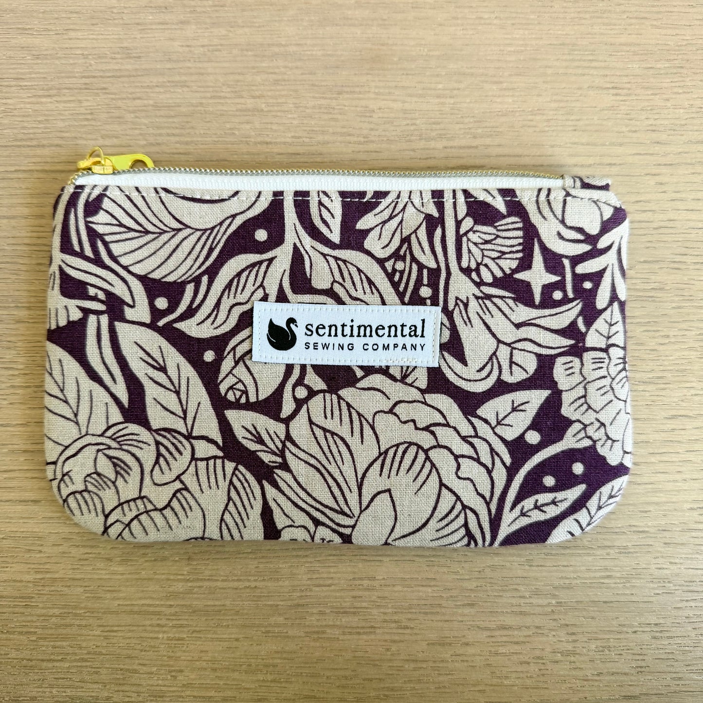 Graphic Purple Floral Card Pouch
