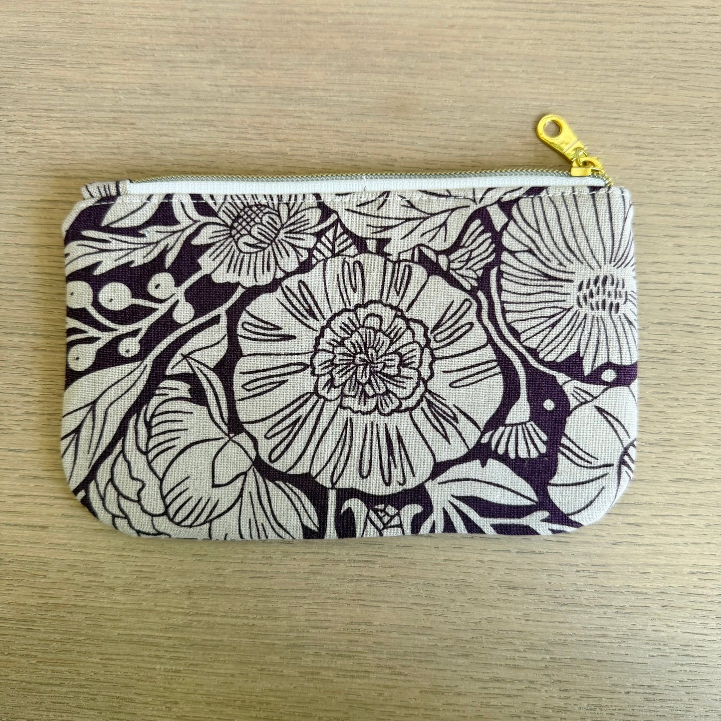 Graphic Purple Floral Card Pouch