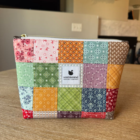 Calico Patchwork Pouch