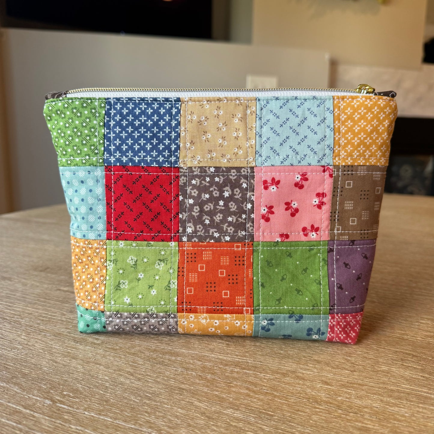Calico Patchwork Pouch